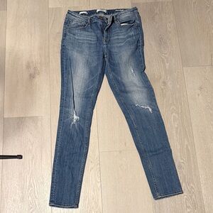 Vigoss Women's Distressed Blue Skinny Jeans